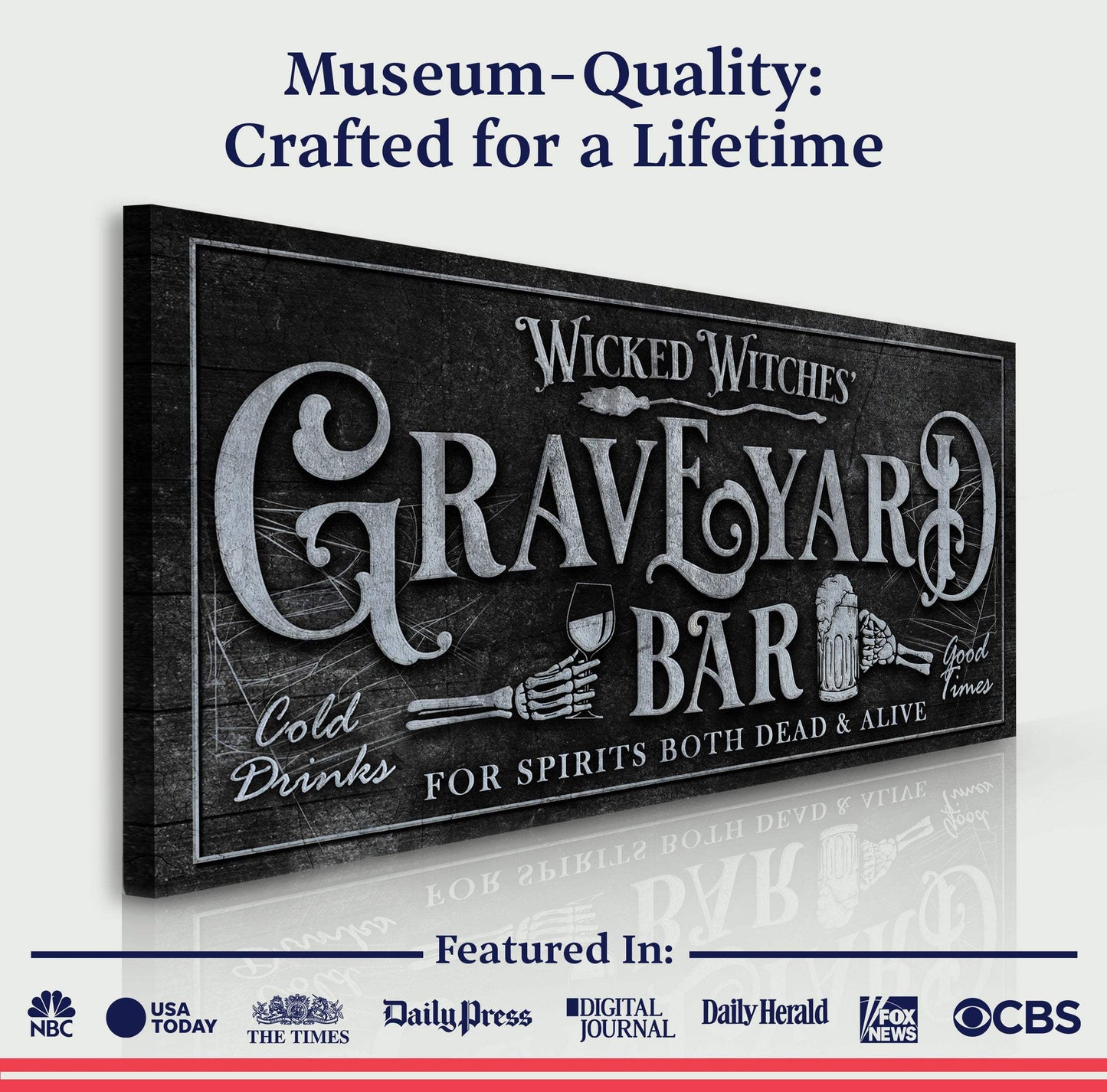 Wicked Witches' Graveyard Bar Halloween Sign II - Tailored Canvases - Flyclothing LLC
