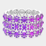 Marquise Crystal Bow Stretch Evening Bracelet - Madeline Love - Flyclothing LLC