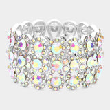 Marquise Crystal Bow Stretch Evening Bracelet - Madeline Love - Flyclothing LLC