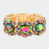 Oval Stone Accented Stretch Evening Bracelet - Madeline Love - Flyclothing LLC