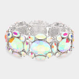 Oval Stone Accented Stretch Evening Bracelet - Madeline Love - Flyclothing LLC