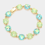 Round Stone Link Evening Bracelet - Madeline Love - Flyclothing LLC
