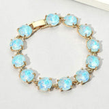 Round Stone Link Evening Bracelet - Madeline Love - Flyclothing LLC