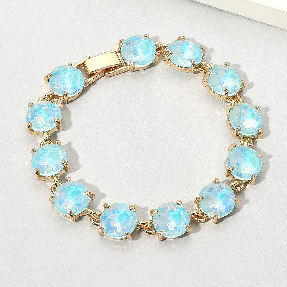 Round Stone Link Evening Bracelet - Madeline Love - Flyclothing LLC
