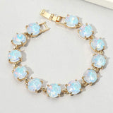 Round Stone Link Evening Bracelet - Madeline Love - Flyclothing LLC
