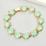 Round Stone Link Evening Bracelet - Madeline Love - Flyclothing LLC