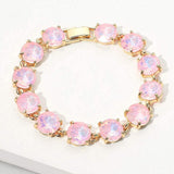 Round Stone Link Evening Bracelet - Madeline Love - Flyclothing LLC