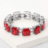 Cushion Square Stone Stretch Evening Bracelet - Madeline Love - Flyclothing LLC