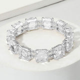 Cushion Square Stone Stretch Evening Bracelet - Madeline Love - Flyclothing LLC