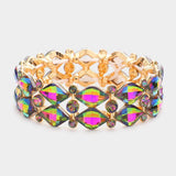 Stone Cluster Evening Stretch Bracelet - Madeline Love - Flyclothing LLC