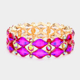 Stone Cluster Evening Stretch Bracelet - Madeline Love - Flyclothing LLC