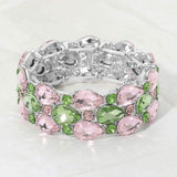 Teardrop Stone Accented Stretch Evening Bracelet - Madeline Love - Flyclothing LLC