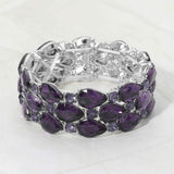 Teardrop Stone Accented Stretch Evening Bracelet - Madeline Love - Flyclothing LLC