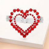 Stone Embellished Open Heart Cuff Evening Bracelet - Madeline Love - Flyclothing LLC