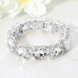 Heart Stone Cluster Beaded Stretch Evening Bracelet - Madeline Love - Flyclothing LLC