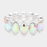 Oval Stone Stretch Evening Bracelet - Madeline Love - Flyclothing LLC