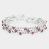 Rhinestone Coil Evening Bracelet - Madeline Love - Flyclothing LLC