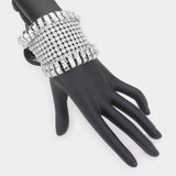 Rhinestone Embellished Evening Bracelet - Madeline Love - Flyclothing LLC