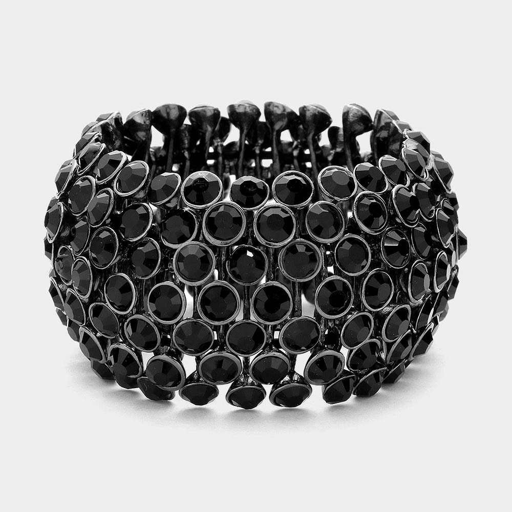 Crystal Bubble Stretch Bangle Bracelet - Madeline Love - Flyclothing LLC