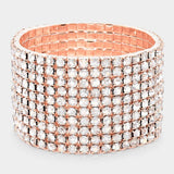 10-ROW Rhinestone Stretch Evening Bracelet - Madeline Love - Flyclothing LLC