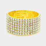 7-Row rhinestone stretch bracelet - Madeline Love - Flyclothing LLC