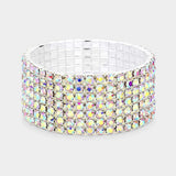 7-Row rhinestone stretch bracelet - Madeline Love - Flyclothing LLC