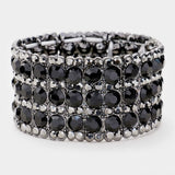 Rhinestone Crystal Stretch Evening Bracelet - Madeline Love - Flyclothing LLC