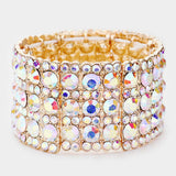 Rhinestone Crystal Stretch Evening Bracelet - Madeline Love - Flyclothing LLC