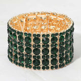 Rhinestone Crystal Stretch Evening Bracelet - Madeline Love - Flyclothing LLC