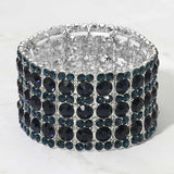 Rhinestone Crystal Stretch Evening Bracelet - Madeline Love - Flyclothing LLC