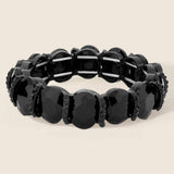 Oval Stone Stretch Evening Bracelet - Madeline Love - Flyclothing LLC