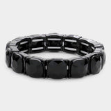 Cushion Square Stone Stretch Evening Bracelet - Madeline Love - Flyclothing LLC