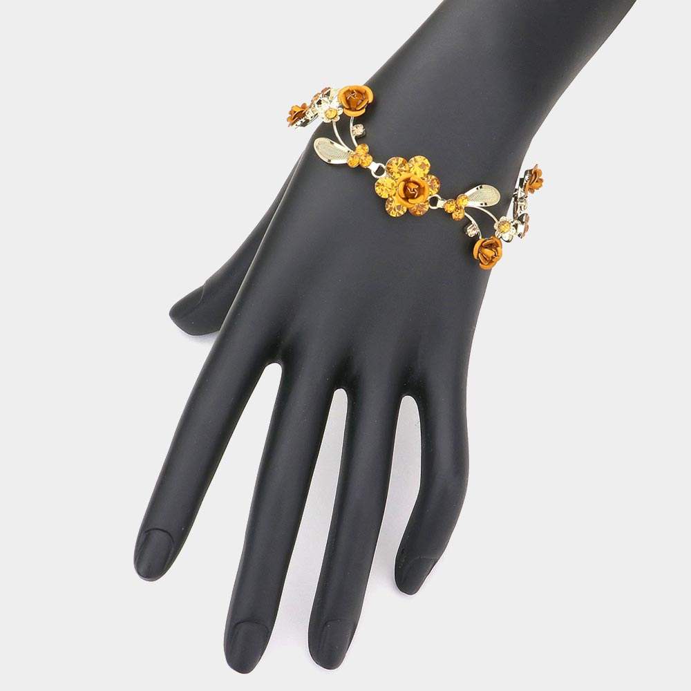 Rose Wrap Evening Bracelet - Madeline Love - Flyclothing LLC