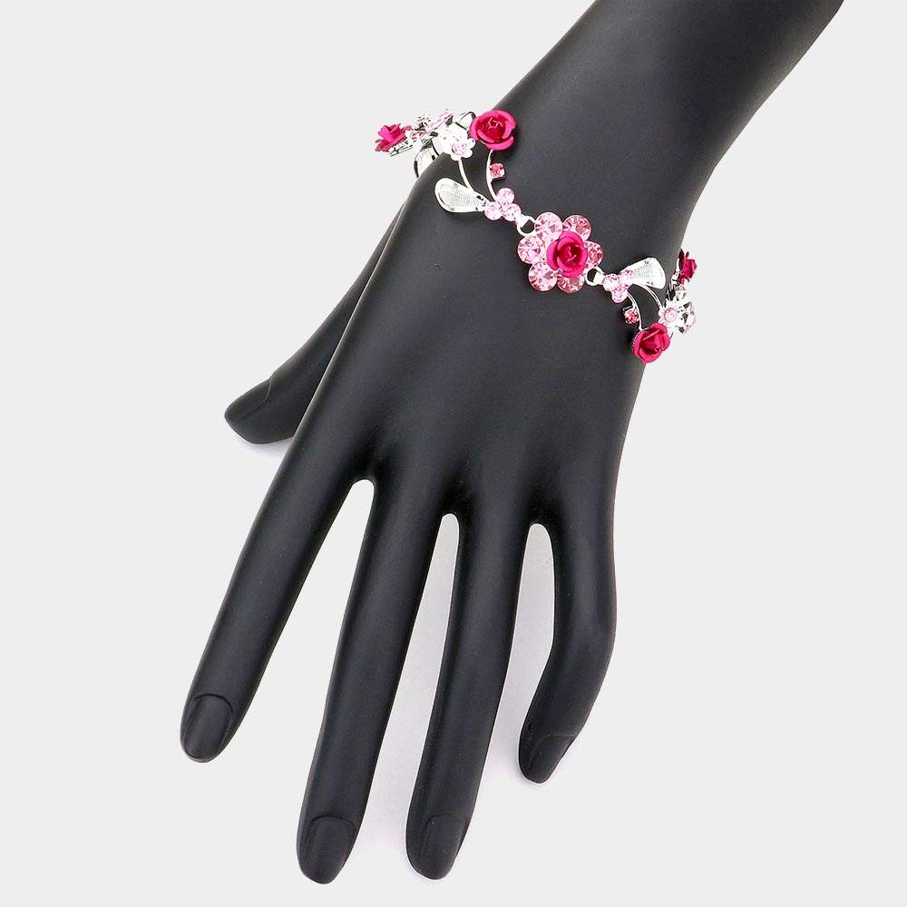 Rose Wrap Evening Bracelet - Madeline Love - Flyclothing LLC