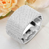 Wide Pearl Paved Hinged Evening Bangle Bracelet - Madeline Love - Flyclothing LLC