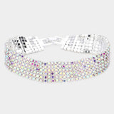 6Rows Rhinestone Evening Bracelet - Madeline Love - Flyclothing LLC