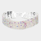 7Rows Rhinestone Evening Bracelet - Madeline Love - Flyclothing LLC