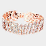8Rows Rhinestone Evening Bracelet - Madeline Love - Flyclothing LLC