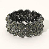 Crystal Rhinestone Stretch Evening Bracelet - Madeline Love - Flyclothing LLC