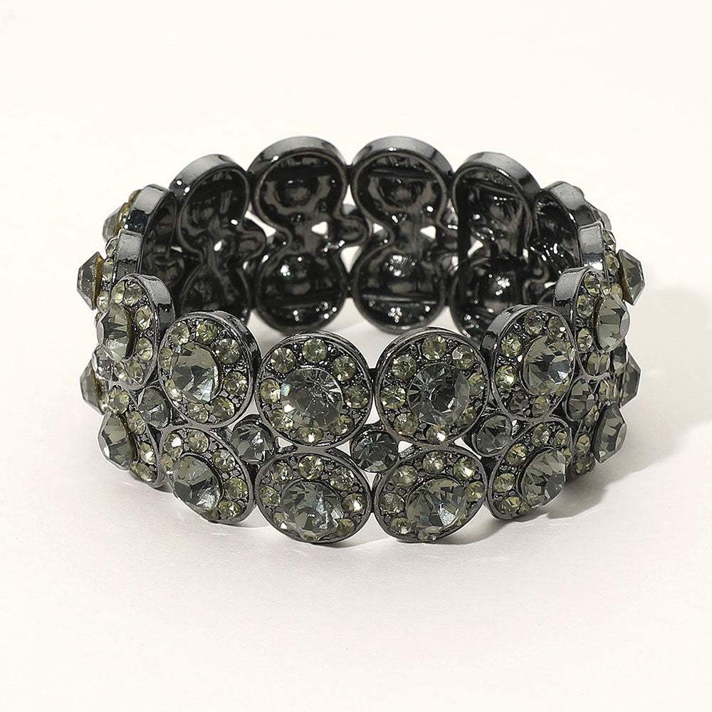 Crystal Rhinestone Stretch Evening Bracelet - Madeline Love - Flyclothing LLC