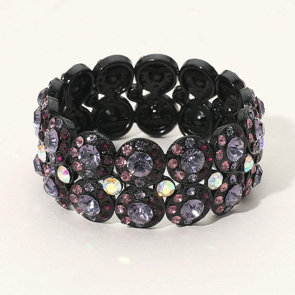 Crystal Rhinestone Stretch Evening Bracelet - Madeline Love - Flyclothing LLC