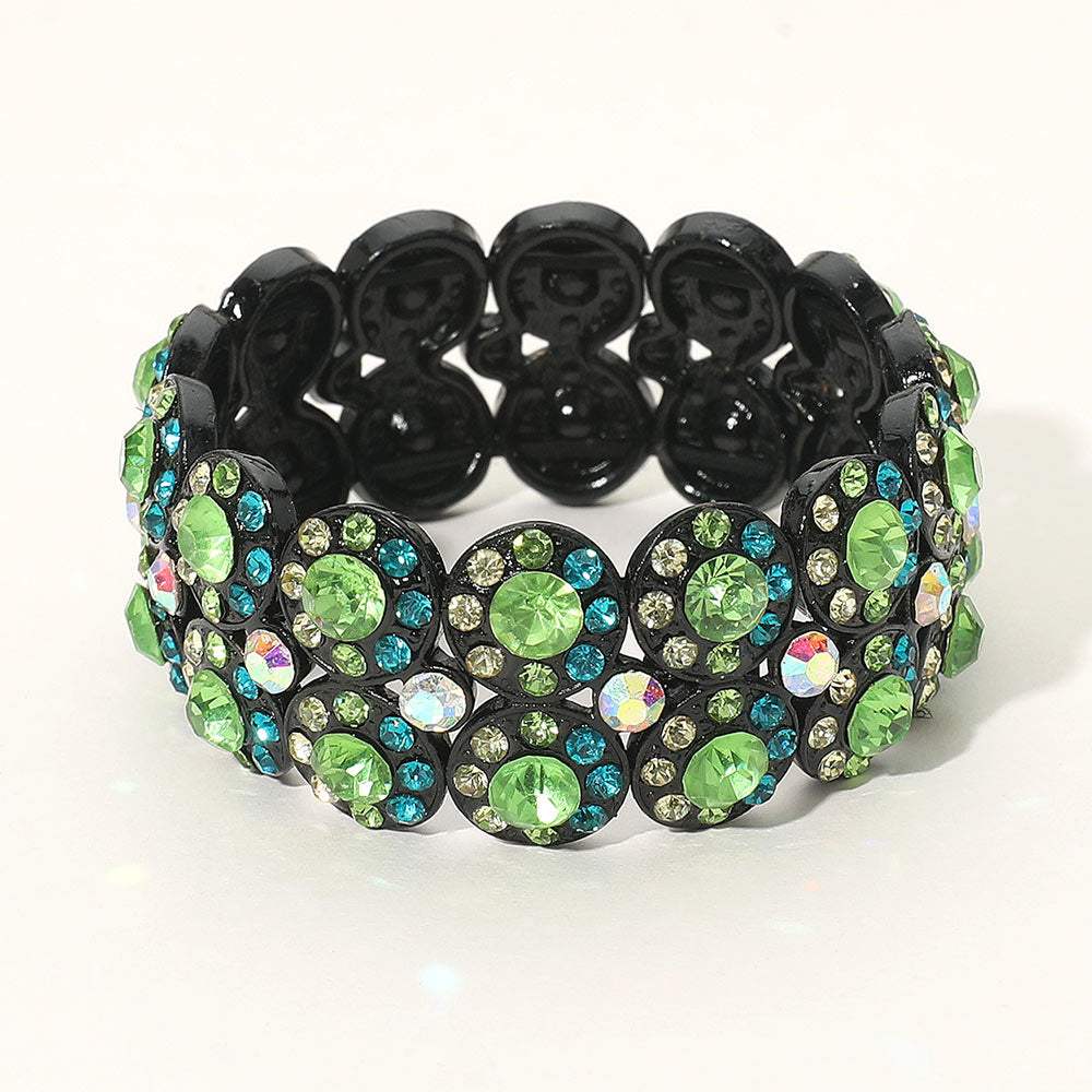 Crystal Rhinestone Stretch Evening Bracelet - Madeline Love - Flyclothing LLC