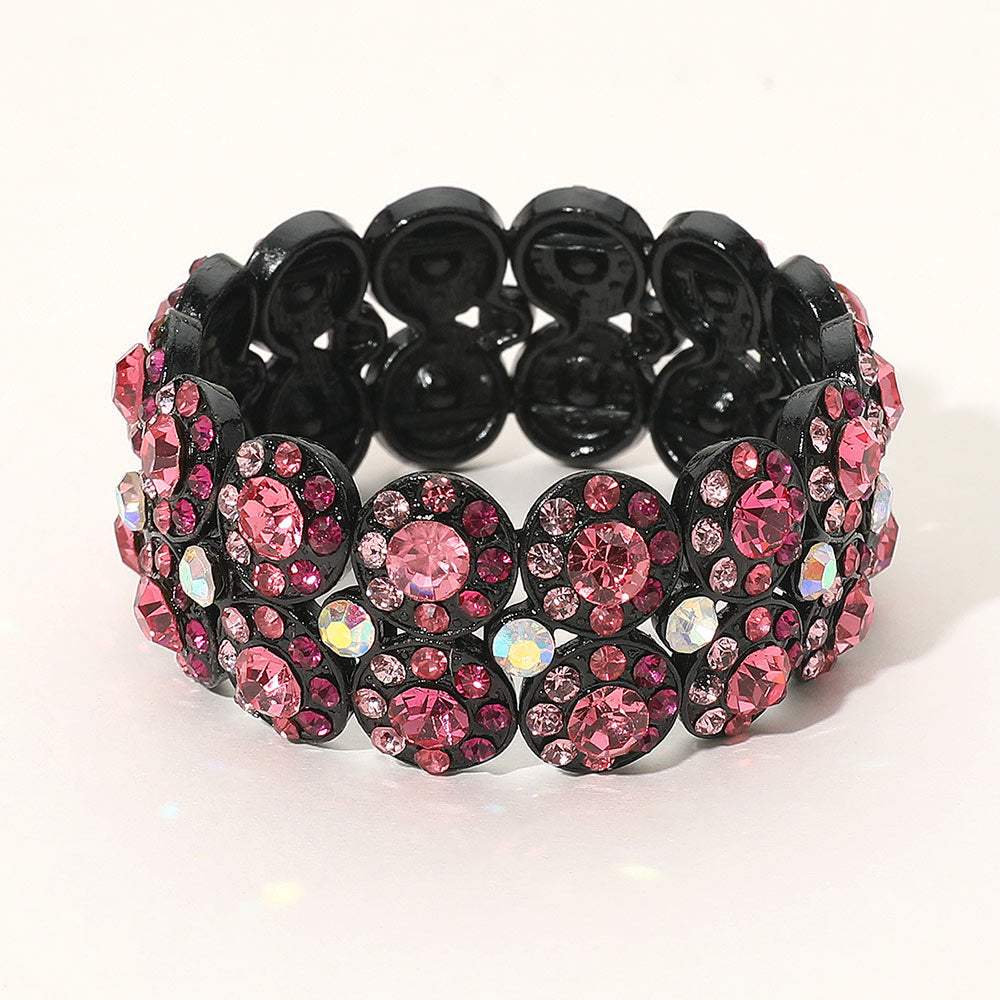 Crystal Rhinestone Stretch Evening Bracelet - Madeline Love - Flyclothing LLC