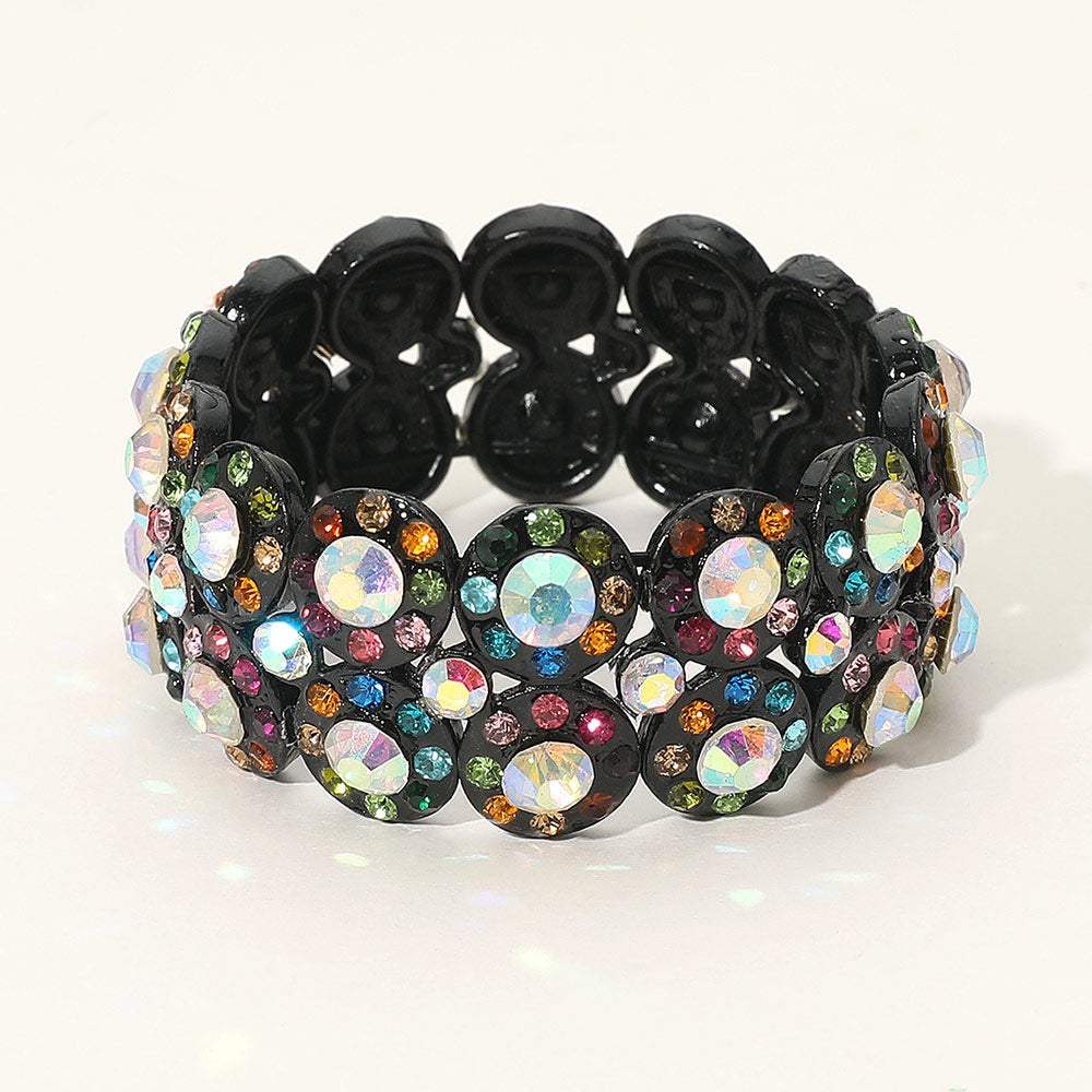 Crystal Rhinestone Stretch Evening Bracelet - Madeline Love - Flyclothing LLC