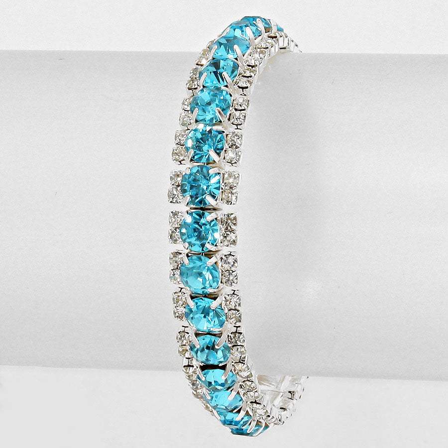 Crystal Rhinestone Stretchable Bracelet - Madeline Love - Flyclothing LLC