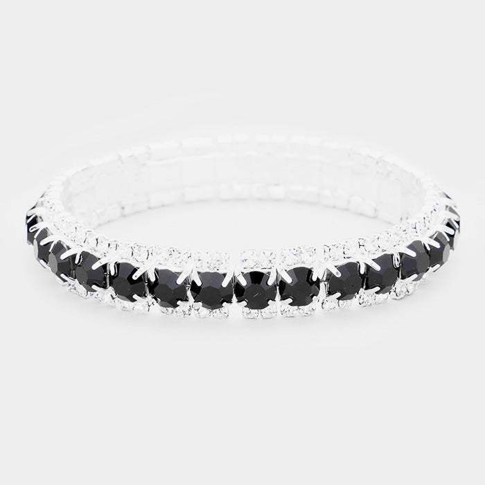Crystal Rhinestone Stretchable Bracelet - Madeline Love - Flyclothing LLC