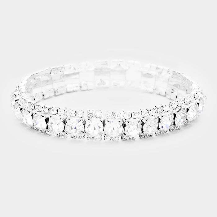 Crystal Rhinestone Stretchable Bracelet - Madeline Love - Flyclothing LLC