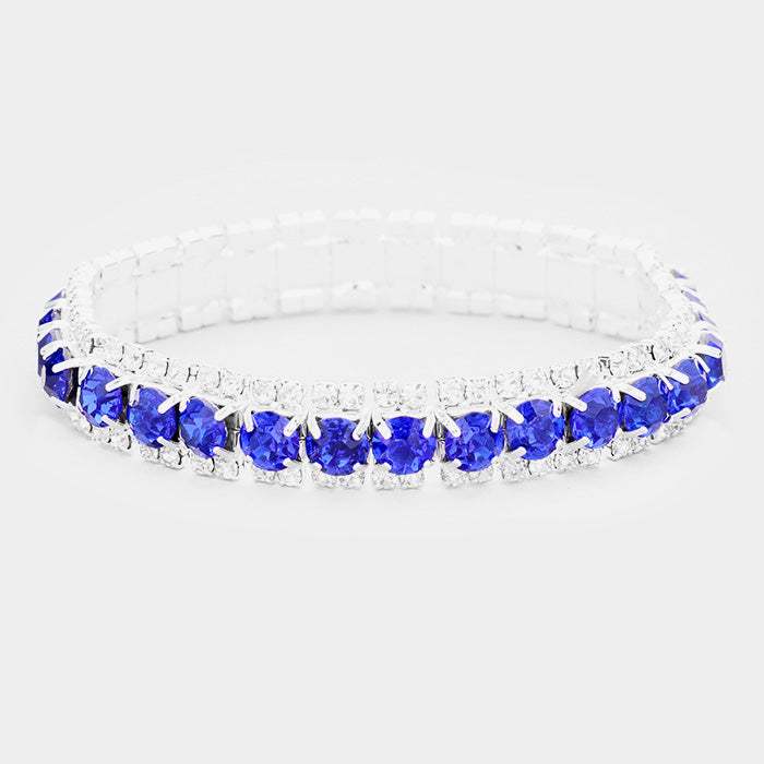 Crystal Rhinestone Stretchable Bracelet - Madeline Love - Flyclothing LLC
