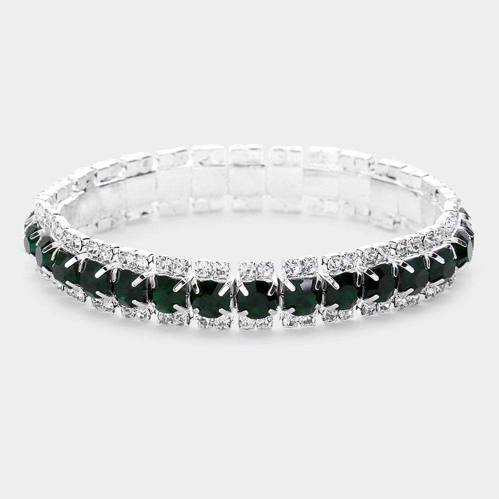 Crystal Rhinestone Stretchable Bracelet - Madeline Love - Flyclothing LLC
