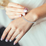 CZ Stone Pave Bar Accent Adjustable Evening Bracelet - Madeline Love - Flyclothing LLC